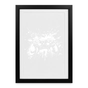 Game Controller - Gerahmtes Poster (27 × 37 cm) - Schwarz - Vorne