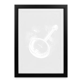 Banjo Sketch - Framed poster (27 × 37 cm) - black - Front