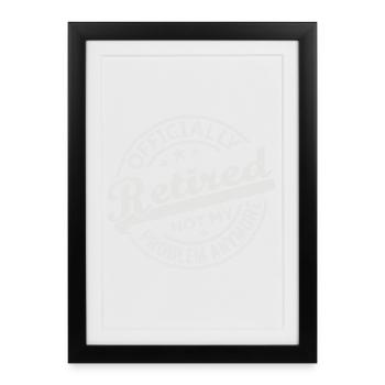 Retraité officiel n’est plus mon problème (blanc) - Affiche encadrée (27 × 37 cm) - noir - Devant