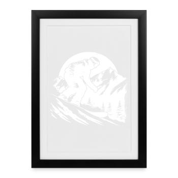 Snowboarder Sketch - Framed poster (27 × 37 cm) - black - Front