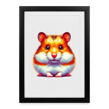 Hamster - Affiche encadrée (27 × 37 cm) - noir - Devant