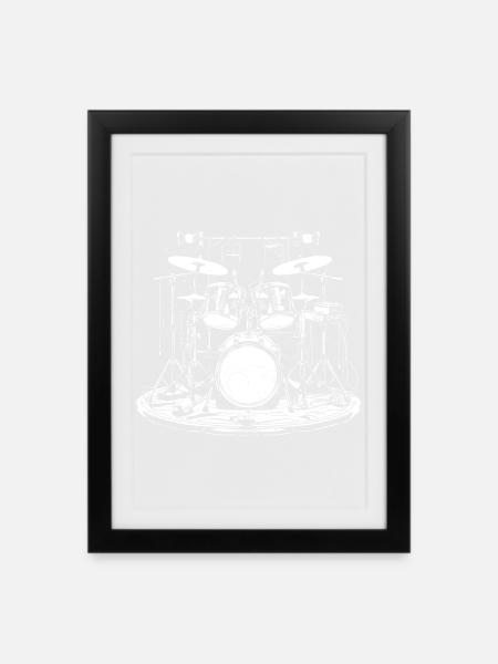 Percussion - Framed poster (27 × 37 cm) - black