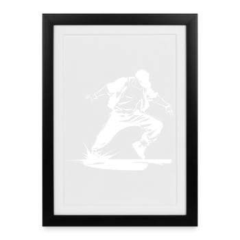 B-Boy Sketch - Framed poster (27 × 37 cm) - black - Front
