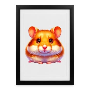 Hamster - Affiche encadrée (27 × 37 cm) - noir - Devant