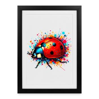 Coccinelle - Affiche encadrée (27 × 37 cm) - noir - Devant