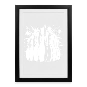 Bowling - Framed poster (27 × 37 cm) - black - Front