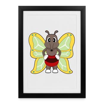 Butterfly Mosquito - Framed poster (27 × 37 cm) - black - Front