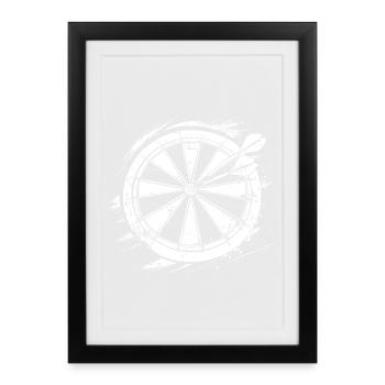 Dart Sketch - Framed poster (27 × 37 cm) - black - Front