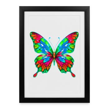 Butterfly - Framed poster (27 × 37 cm) - black - Front