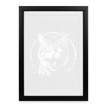 Bewitched Tabby - Gerahmtes Poster (27 × 37 cm) - Schwarz - Vorne