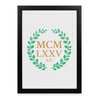 MCMLXXV - 1975 - Framed poster (27 × 37 cm) - black - Front