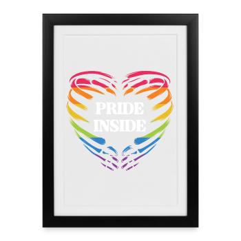 LGBT Pride Month - Pride Inside - Framed poster (27 × 37 cm) - black - Front