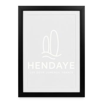Motif Nature hendaye - Affiche encadrée (27 × 37 cm) - noir - Devant