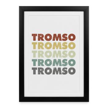 Tromsø - Norvège - Norvège - Norvège - Scandinavie - Affiche encadrée (27 × 37 cm) - noir - Devant