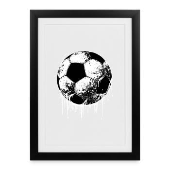 Soccer Ball Soccer - Framed poster (27 × 37 cm) - black - Front