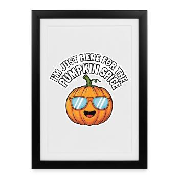 Pumpkin Spice Halloween October Pumpkin - Framed poster (27 × 37 cm) - black - Front