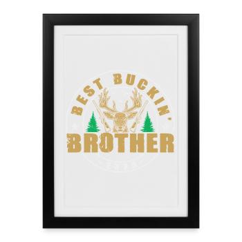 Hunter Brother Gifts Hunting Hunting Hunter Exam - Framed poster (27 × 37 cm) - black - Front