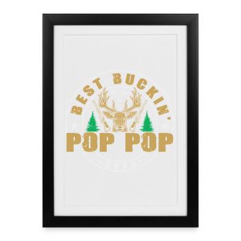 Cadeaux de chasseur Chasse Chasse Examen de chasseur - Affiche encadrée (27 × 37 cm) - noir - Devant