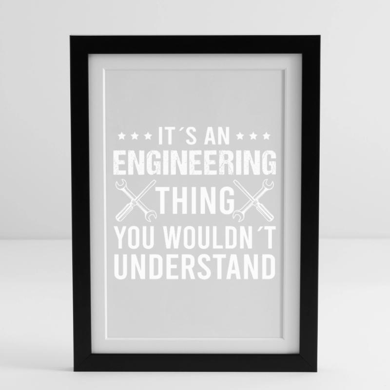 Mechanical Engineering Mechanical Engineer Framed poster (27 × 37 cm)