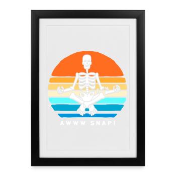 Arm Fracture Halloween Skeleton Bone Bone Fracture - Framed poster (27 × 37 cm) - black - Front