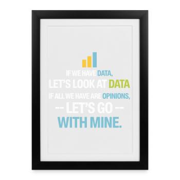Let's Look At Data - Data Science Statistics Data - Framed poster (27 × 37 cm) - black - Front