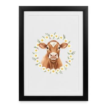 Brown Cow - Framed poster (27 × 37 cm) - black - Front