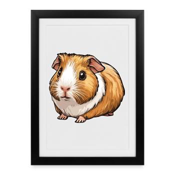 guinea pig - Framed poster (27 × 37 cm) - black - Front