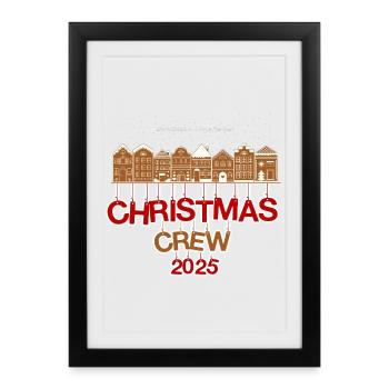 Christmas Crew 2025 Gingerbread Houses - Framed poster (27 × 37 cm) - black - Front