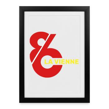 Logo la Vienne 86 - Affiche encadrée (27 × 37 cm) - noir - Devant