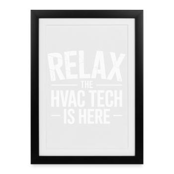 Expert en CVC en climatisation, ventilation et chauffage - Affiche encadrée (27 × 37 cm) - noir - Devant