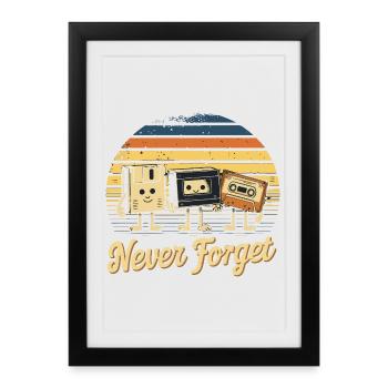 N’oubliez jamais - Affiche encadrée (27 × 37 cm) - noir - Devant