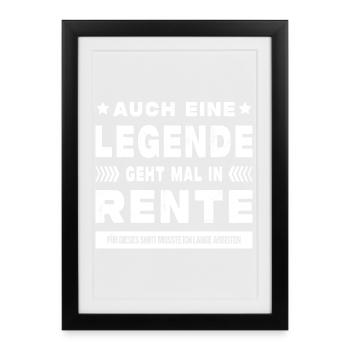 Retired Retirement Gift Idea - Framed poster (27 × 37 cm) - black - Front