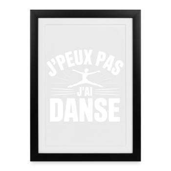 I Can't, I Have Dance - Framed poster (27 × 37 cm) - black - Front