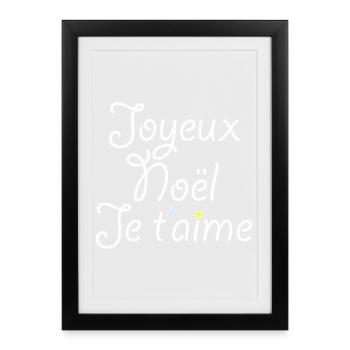 Joyeux Noël Je t'aime - Affiche encadrée (27 × 37 cm) - noir - Devant