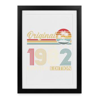 44th Birthday Original January 1982 - Framed poster (27 × 37 cm) - black - Front