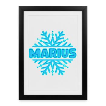 Marius - Affiche encadrée (27 × 37 cm) - noir - Devant
