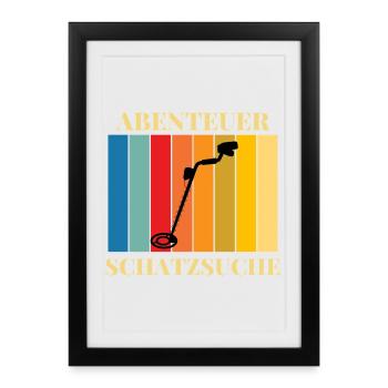 Abenteuer_Schatzsuche - Framed poster (27 × 37 cm) - black - Front