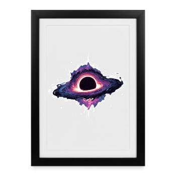 Astronomy Space Black Hole Event Horizon - Framed poster (27 × 37 cm) - black - Front