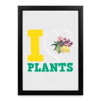 Plant Lover Love Plants Gardener - Framed poster (27 × 37 cm) - black - Front