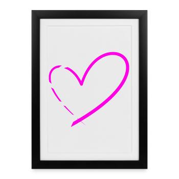 Heart Hearts - Framed poster (27 × 37 cm) - black - Front