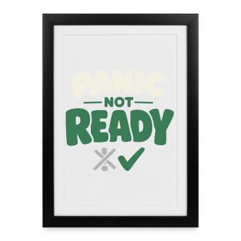 Calmness beats panic, lifestyle, - Framed poster (27 × 37 cm) - black - Front