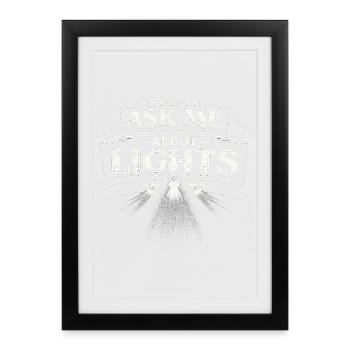 Lichttechniker me demande des lumières - Affiche encadrée (27 × 37 cm) - noir - Devant