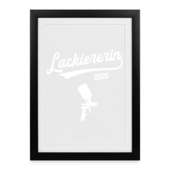 Peintre pour l’examen d’apprentissage Peintre 2026 - Affiche encadrée (27 × 37 cm) - noir - Devant