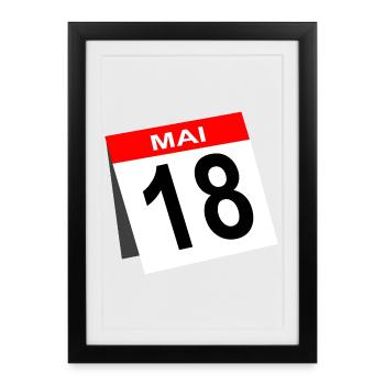 18th Birthday May Calendar - Framed poster (27 × 37 cm) - black - Front