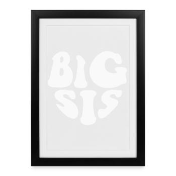 Big SISter Heart Logo - Customizable color - Framed poster (27 × 37 cm) - black - Front