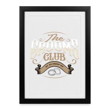Fête de garçon du Club des Mariés 2026 - Affiche encadrée (27 × 37 cm) - noir - Devant