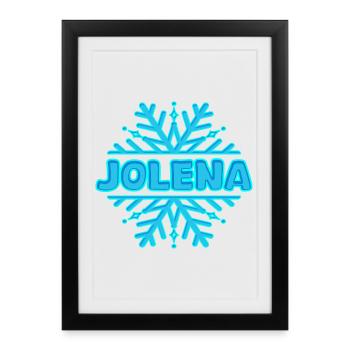 Jolena comme prénom - Affiche encadrée (27 × 37 cm) - noir - Devant