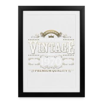 56. Geburtstag Geschenk Mann Vintage März 1970 - Gerahmtes Poster (27 × 37 cm) - Schwarz - Vorne