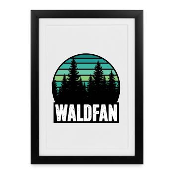Forest fan - Framed poster (27 × 37 cm) - black - Front