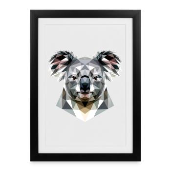 Koala Bear Australie Koala Bears Koala mignons Koala - Affiche encadrée (27 × 37 cm) - noir - Devant